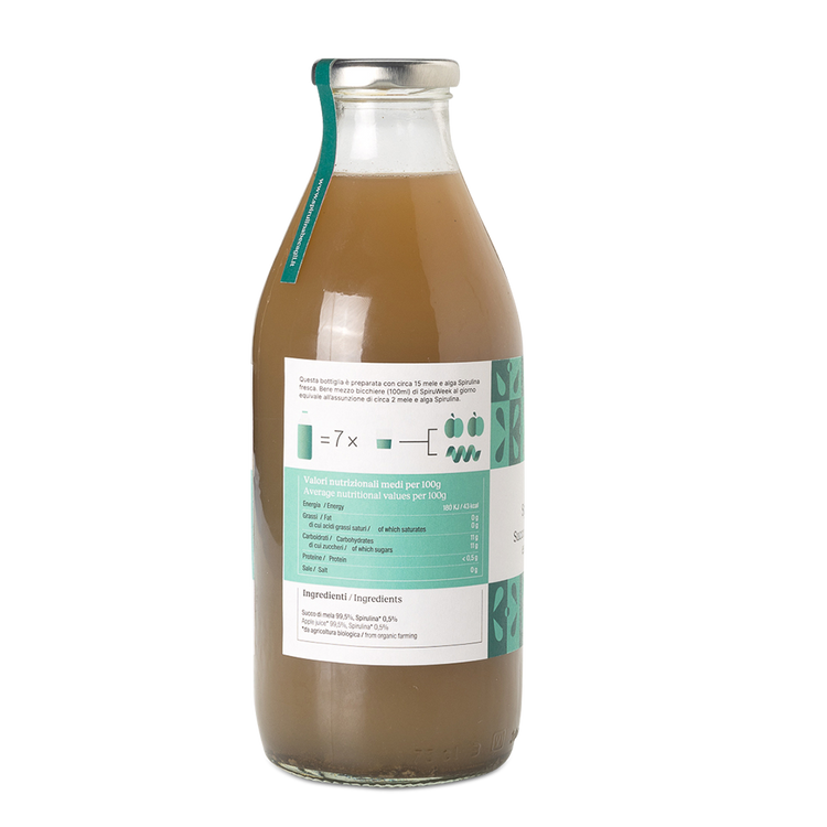 Spiruweek Bio - cold-pressed juice made with apples and Spirulina